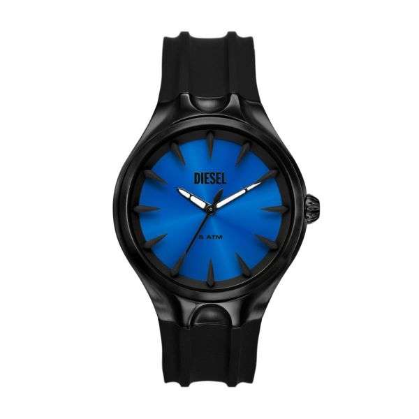 Diesel Streamline Three-Hand Black Silicone Men's Watch | DZ2203