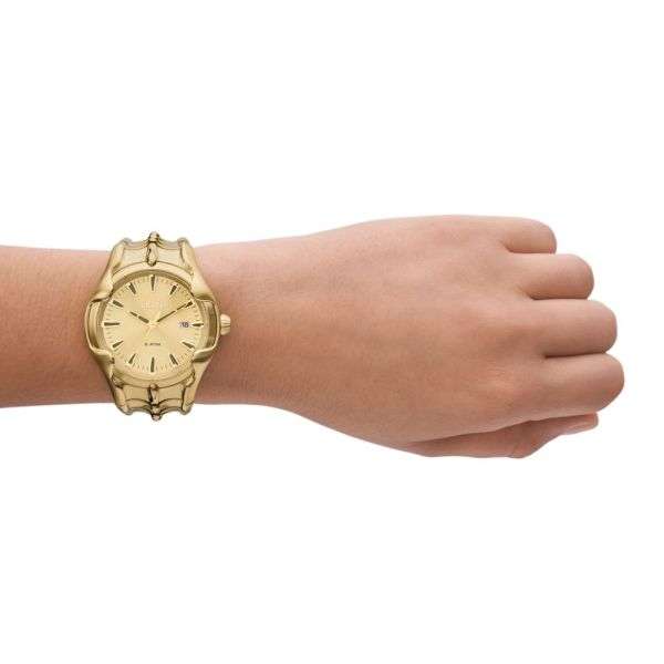 Diesel Vert Three-Hand Date, Gold-Tone Stainless Steel Men's Watch | DZ2186