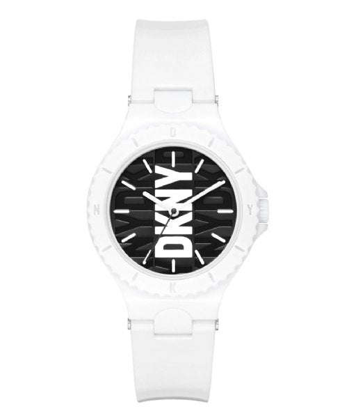 DKNY Chambers Three-Hand White Polyurethane Women's Watch | NY6657
