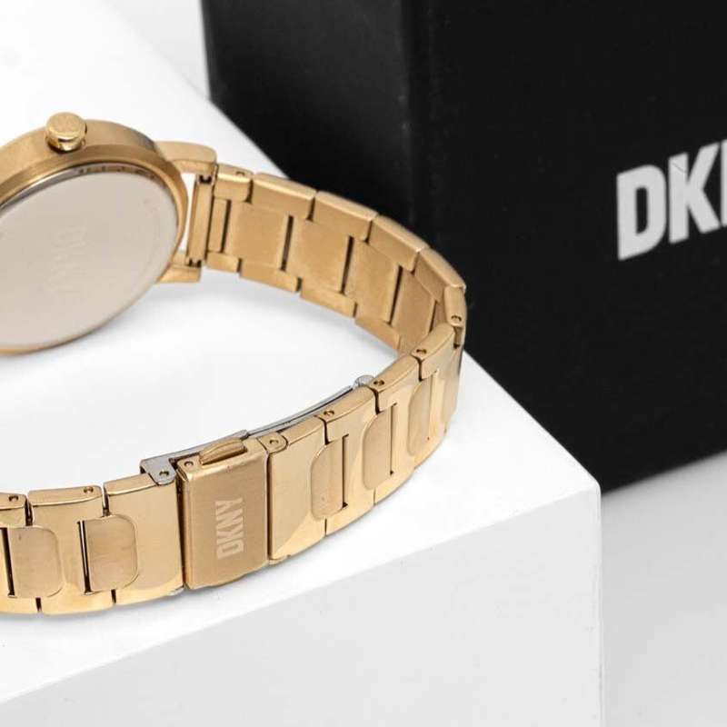 DKNY Soho D Three-Hand Gold-Tone Stainless Steel Women's Watch | NY6651