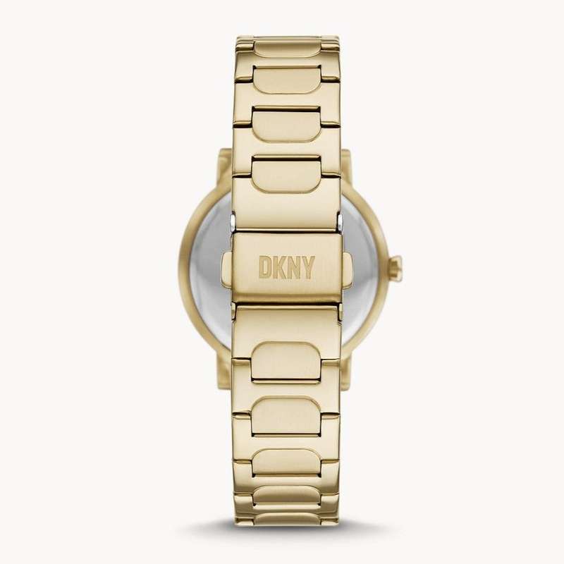 DKNY Soho D Three-Hand Gold-Tone Stainless Steel Women's Watch | NY6651