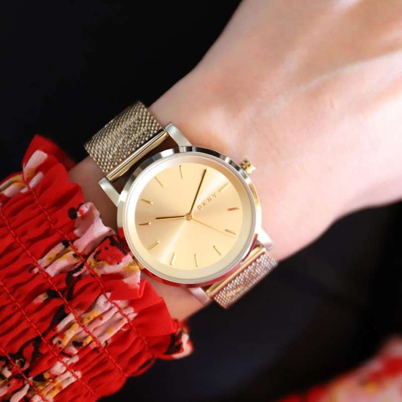 DKNY Soho Gold Stainless Steel Bracelet Women's Watch | NY2621