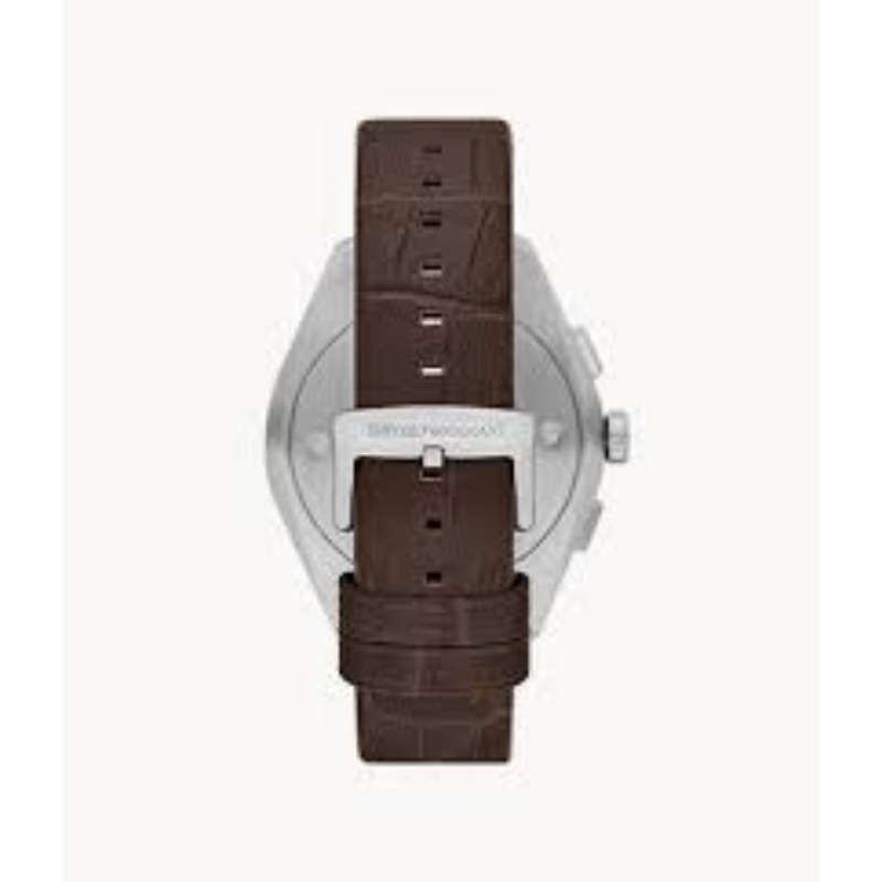 Emporio Armani Brown Dial And  Leather Strap Men's Watch | AR11482