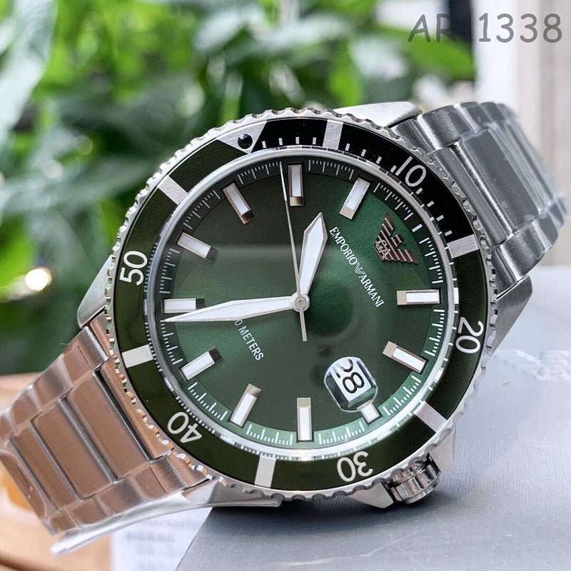 Emporio Armani Diver Three-Hand Stainless Steel Men's Watch | AR11338