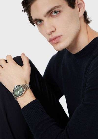 Emporio Armani Diver Three-Hand Stainless Steel Men's Watch | AR11338