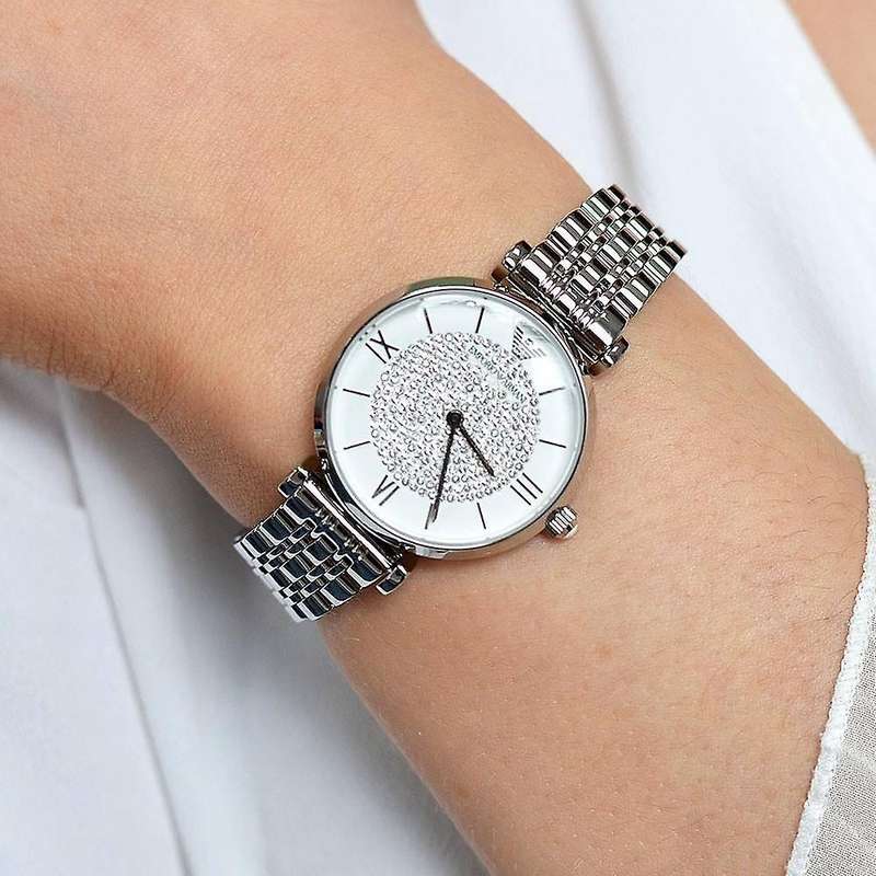 Emporio Armani Gianni T-Bar Silver Women's Dress Watch | AR1925