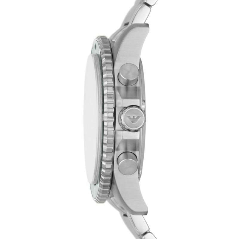 Emporio Armani Green Dial Silver Stainless Steel Strap Men's Watch | AR11500