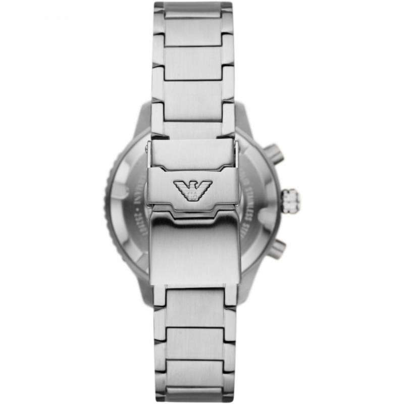 Emporio Armani Green Dial Silver Stainless Steel Strap Men's Watch | AR11500