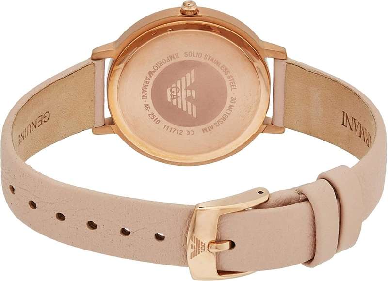 Emporio Armani Kappa Rose Gold Round Leather Women's Watch | AR2510