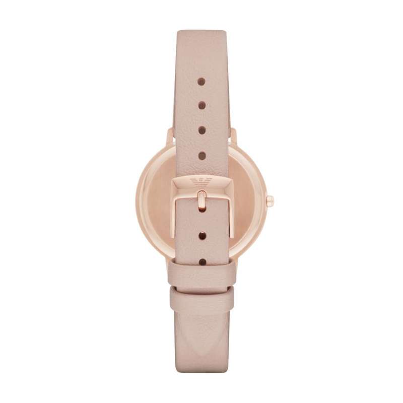 Emporio Armani Kappa Rose Gold Round Leather Women's Watch | AR2510