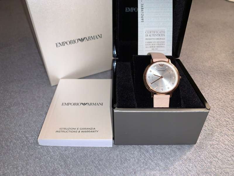 Emporio Armani Kappa Rose Gold Round Leather Women's Watch | AR2510
