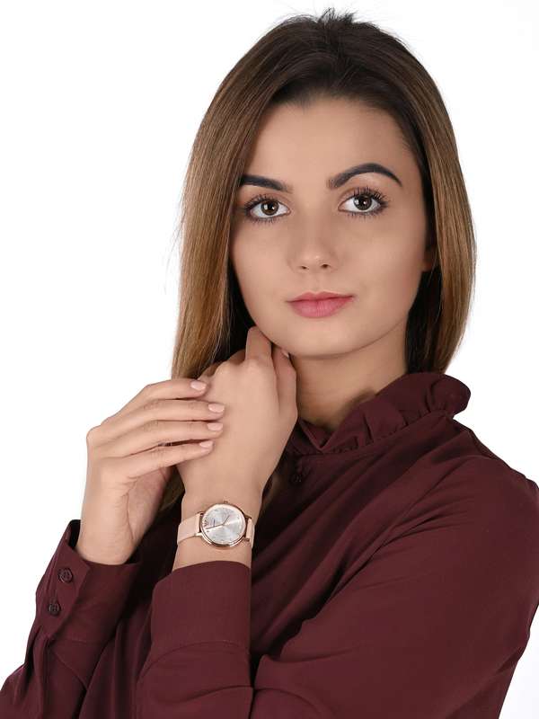 Emporio Armani Kappa Rose Gold Round Leather Women's Watch | AR2510