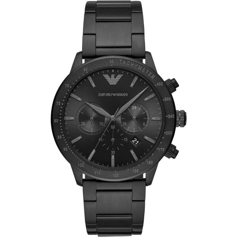 Emporio Armani Mario Chronograph Black Men's Watch | AR11242