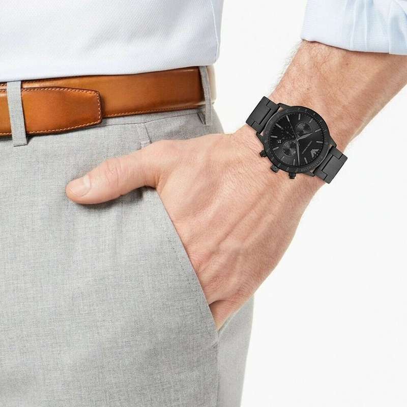Emporio Armani Mario Chronograph Black Men's Watch | AR11242