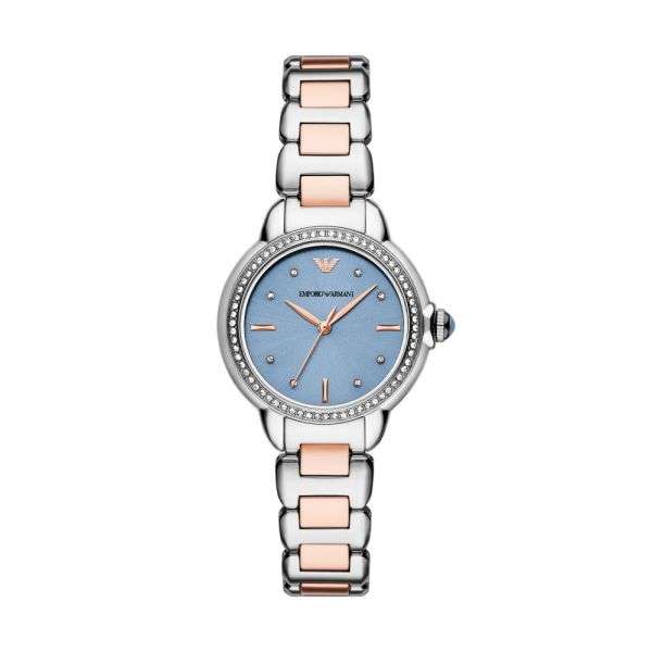 Emporio Armani Three-Hand Two-Tone Stainless Steel Woman's Watch | AR11597