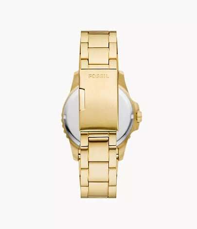 Fossil Blue Dive Three-Hand Date Gold-Tone Stainless Steel Men's Watch| FS6035