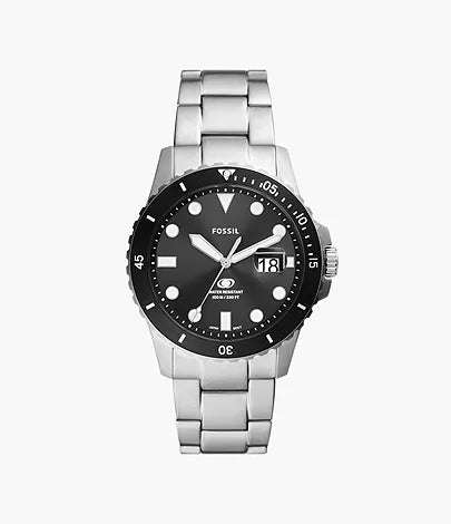 Fossil Blue Dive Three-Hand Date Stainless Steel Men's Watch | FS6032