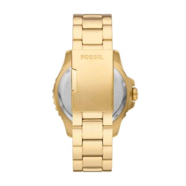 Fossil Blue GMT Gold-Tone Stainless Steel Men's Watch | FS5990
