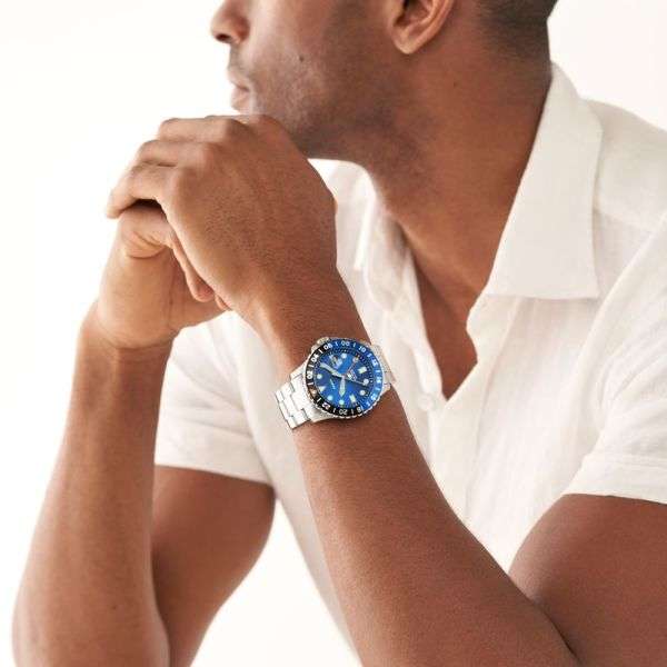 Fossil Blue GMT Stainless Steel Men's Watch | FS5991