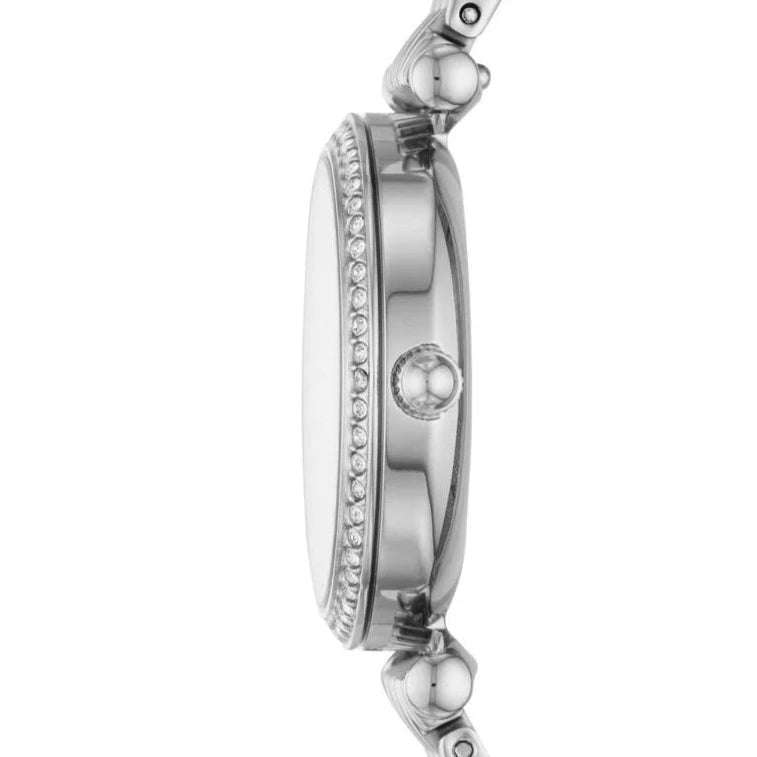 Fossil Carlie Mini Silver Round Stainless Steel Woman's Watch | ES4647