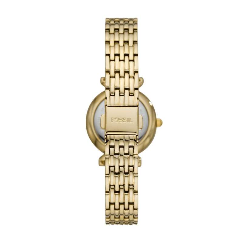 Fossil Carlie Mini Three-Hand Gold-Tone Stainless Steel Watch