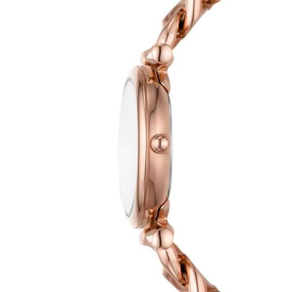 Fossil Carlie Three-Hand Rose Gold-Tone Stainless Steel Woman's Watch | ES5330