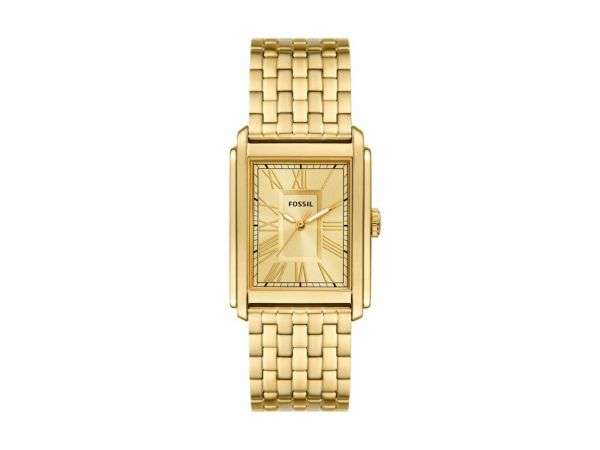 Fossil Carraway Three-Hand Gold-Tone Stainless Steel Men's Watch | FS6009