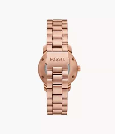 Fossil Heritage Automatic Rose Gold-Tone Stainless Steel Unisex Watch | ME3258
