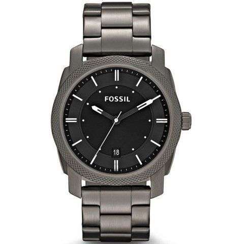 Fossil Machine Smoke Round Stainless Steel Men's Watch | FS4774