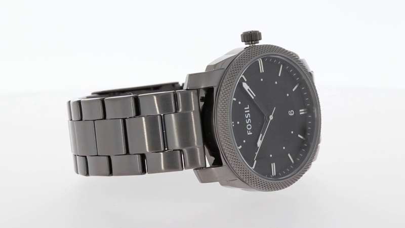 Fossil Machine Smoke Round Stainless Steel Men's Watch | FS4774