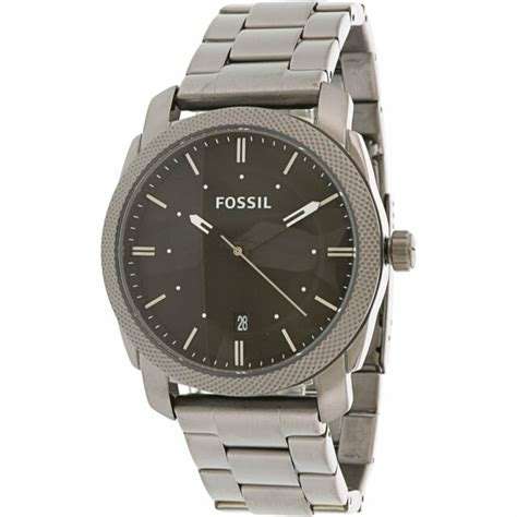 Fossil Machine Smoke Round Stainless Steel Men's Watch | FS4774