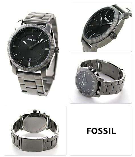Fossil Machine Smoke Round Stainless Steel Men's Watch | FS4774