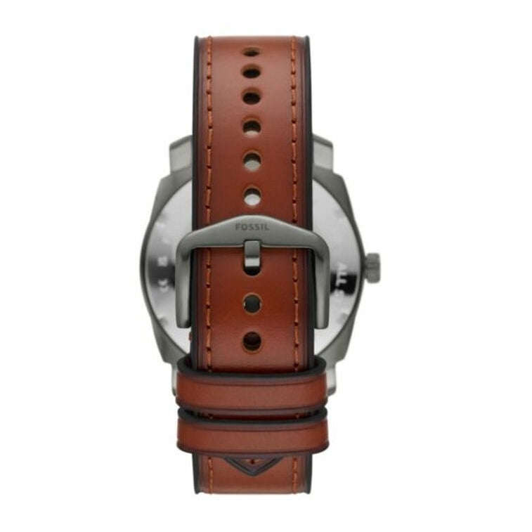 Fossil Machine Three-Hand Date Brown Leather Men's Watch | FS5900