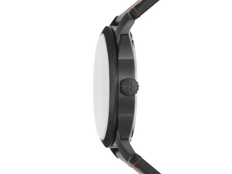 Fossil Machine Three-Hand Date Brown Leather Men's Watch | FS5901