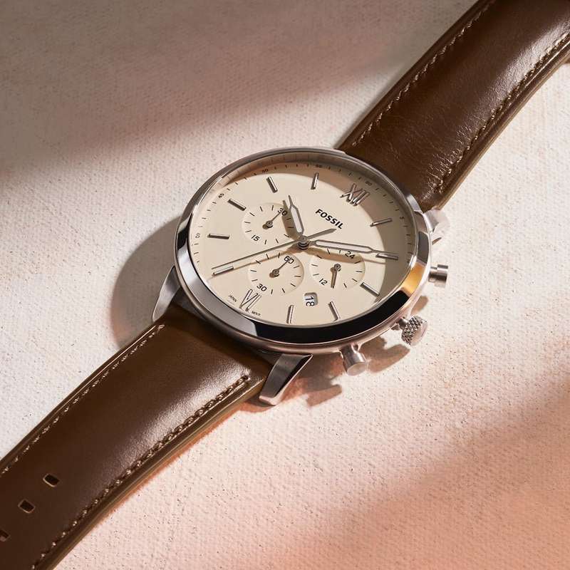 Fossil Neutra Chronograph Brown Leather Men's Watch | FS5380