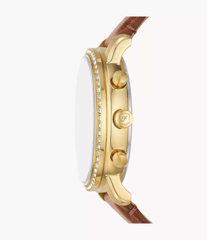 Fossil Neutra Chronograph Medium Brown Leather Woman's Watch | ES5278
