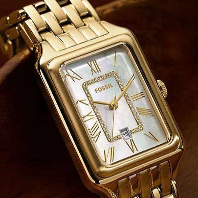 Fossil Raquel Three-Hand Gold Tone Stainless Steel Woman's Watch | ES5304