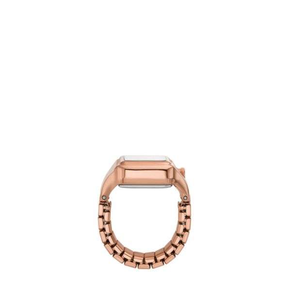 Fossil Raquel Two-Hand, Rose Gold-Tone Stainless Steel Women's Ring Watch | ES5345