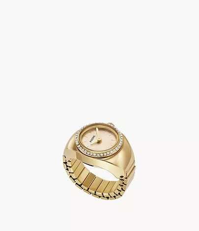 Fossil Ring Two-Hand Gold-Tone Stainless Steel Woman's Watch | ES5319