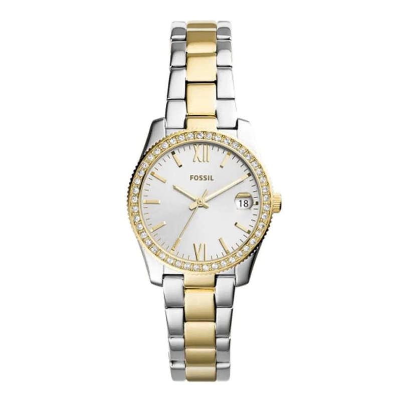 Fossil Scarlette Mini Three-Hand Date Two Tone Women's Watch | ES4319
