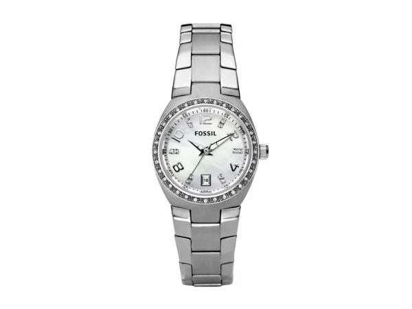 Fossil Serena Silver Round Stainless Steel Woman's Watch | AM4141