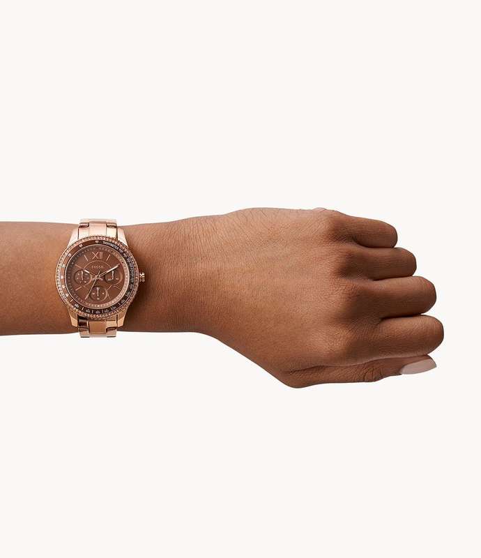 Fossil Stella Sport Multifunction Rose Gold-tone Stainless Steel Women's Watch | ES5109