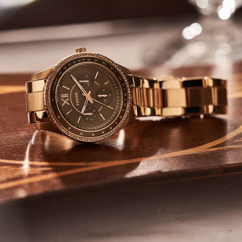 Fossil Stella Sport Multifunction Rose Gold-tone Stainless Steel Women's Watch | ES5109