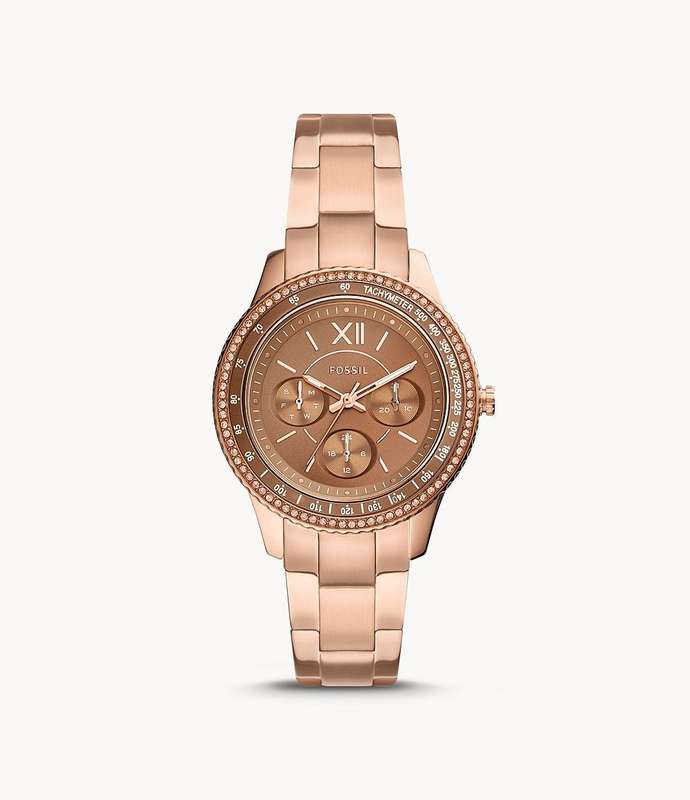 Fossil Stella Sport Multifunction Rose Gold-tone Stainless Steel Women's Watch | ES5109