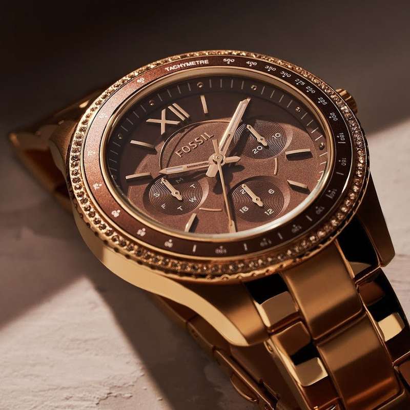 Fossil Stella Sport Multifunction Rose Gold-tone Stainless Steel Women's Watch | ES5109
