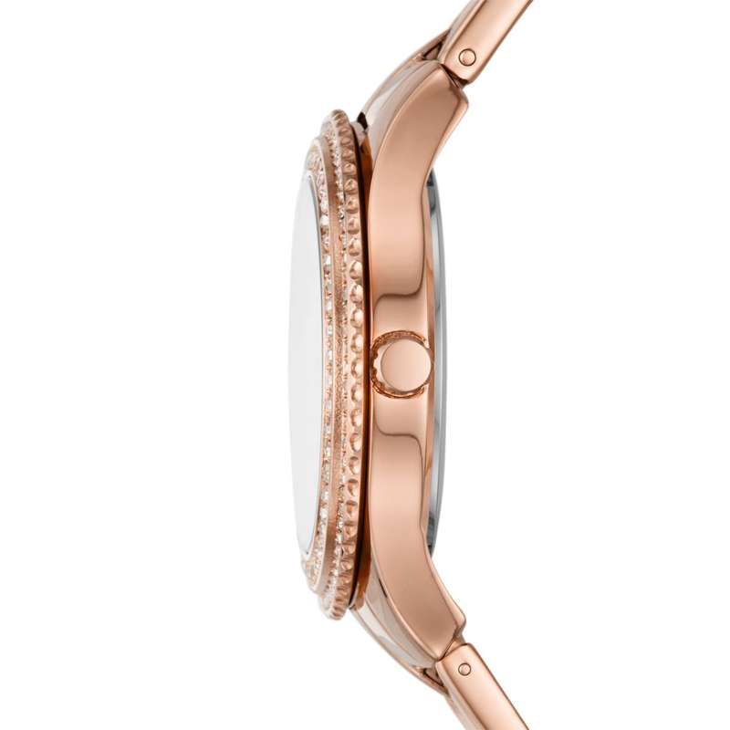 Fossil Stella Three-Hand Date Rose Gold-Tone Women's Watch | ES5131