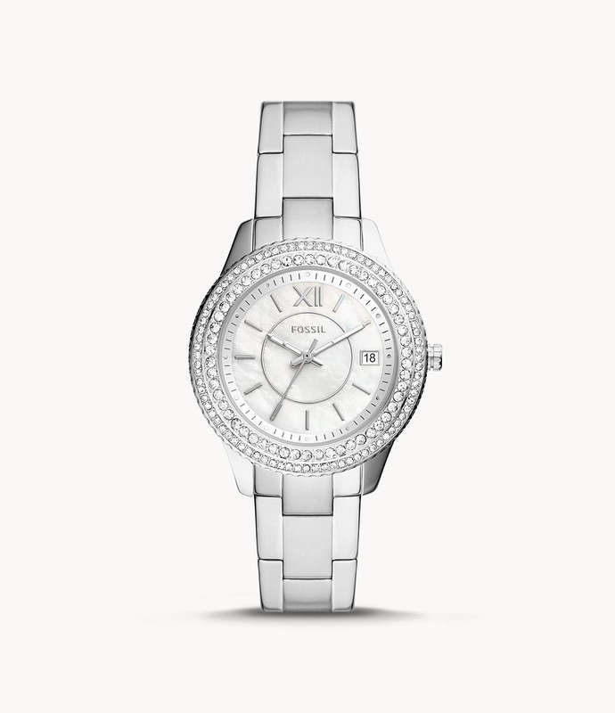 Fossil Stella Three-Hand Date Stainless Steel Women's Watch | ES5130