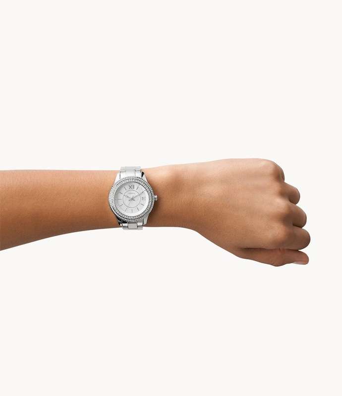 Fossil Stella Three-Hand Date Stainless Steel Women's Watch | ES5130