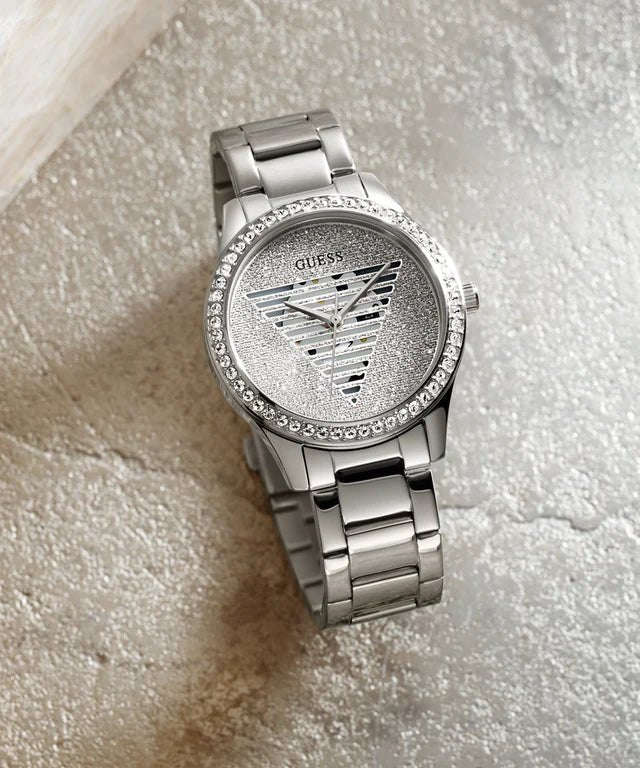 GUESS Silver Tone Analog Woman's Watch | GW0605L1