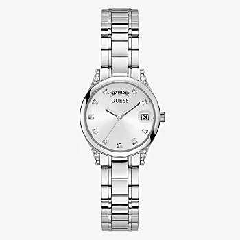 GUESS Silver Tone Stainless Steel 316L Woman's Watch | GW0385L1
